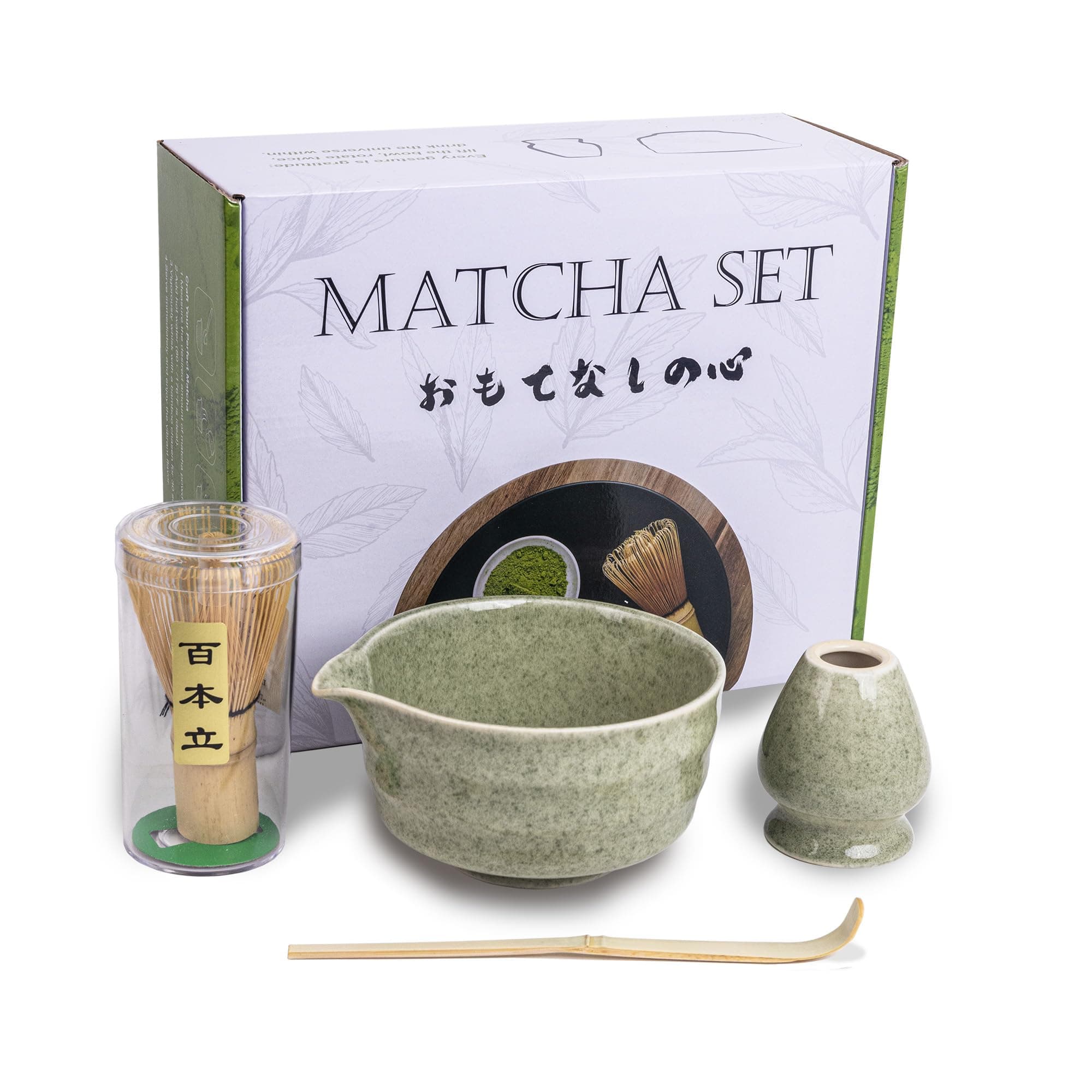 🍵🌿 Hochwertiges Matcha-Zubehör Set - 4 Stück Matcha-Schale und Schneebesen