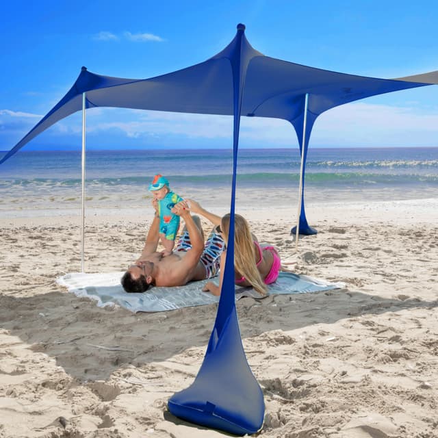 🌞 Sun Ninja Strandzelt mit UPF50+ - Sonnenschutz Strand Sonnensegel 🏖️
