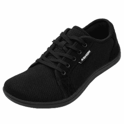 👟 ASHION Unisex Barfußschuhe Damen Herren 🏃‍♀️🏃‍♂️ Barfussschuhe Traillaufschuhe 42 EU Weit C Schwarz
