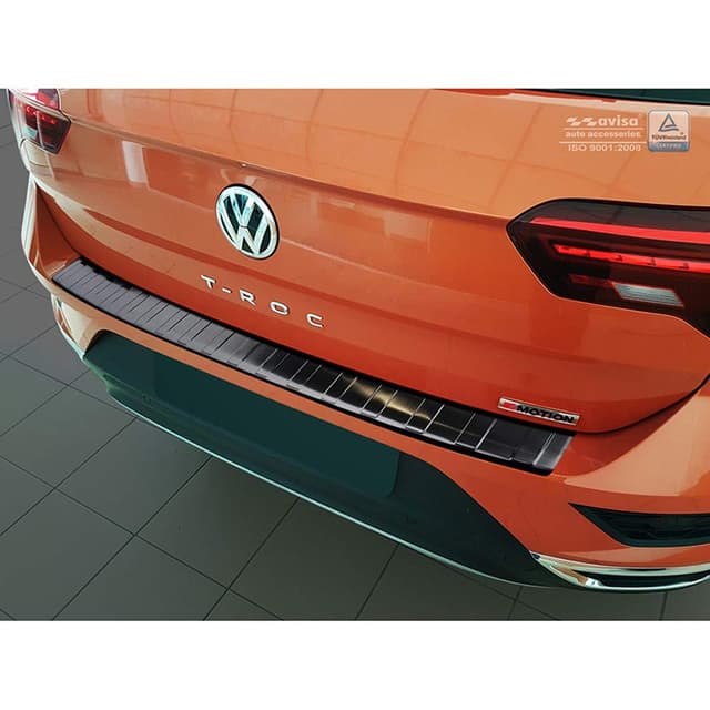 🔥 Angebot: Avisa Schwarz Edelstahl Heckstoßstangenschutz für Volkswagen T-Roc 2017-2022 & Facelift 2022- inkl. Cabrio 'Ribs'