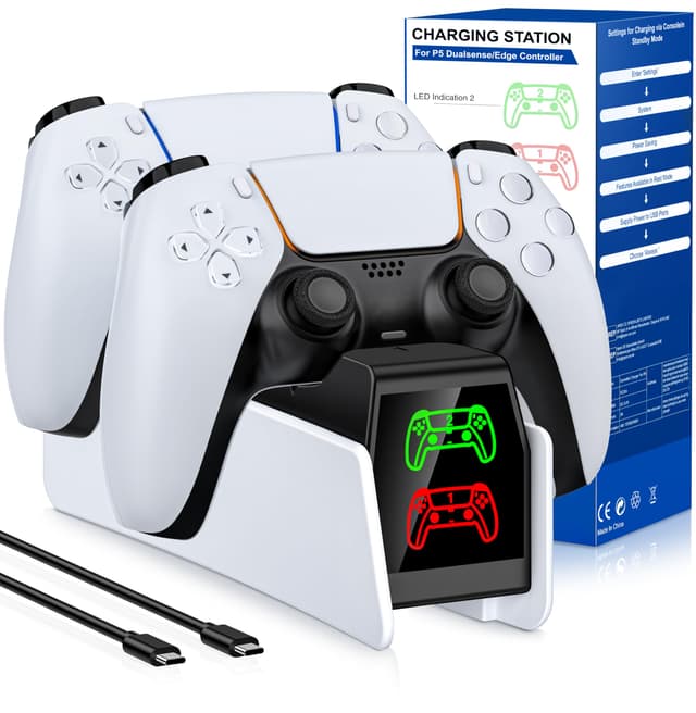 🎮 HELLCOOL PS5 Controller Ladestation - Schnellladen/LED Anzeige - PS5 Zubehör