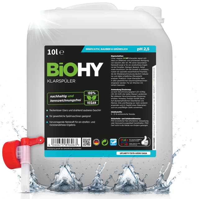 Angebot: BiOHY Klarspüler (10 Liter Kanister) + Auslaufhahn 🌱