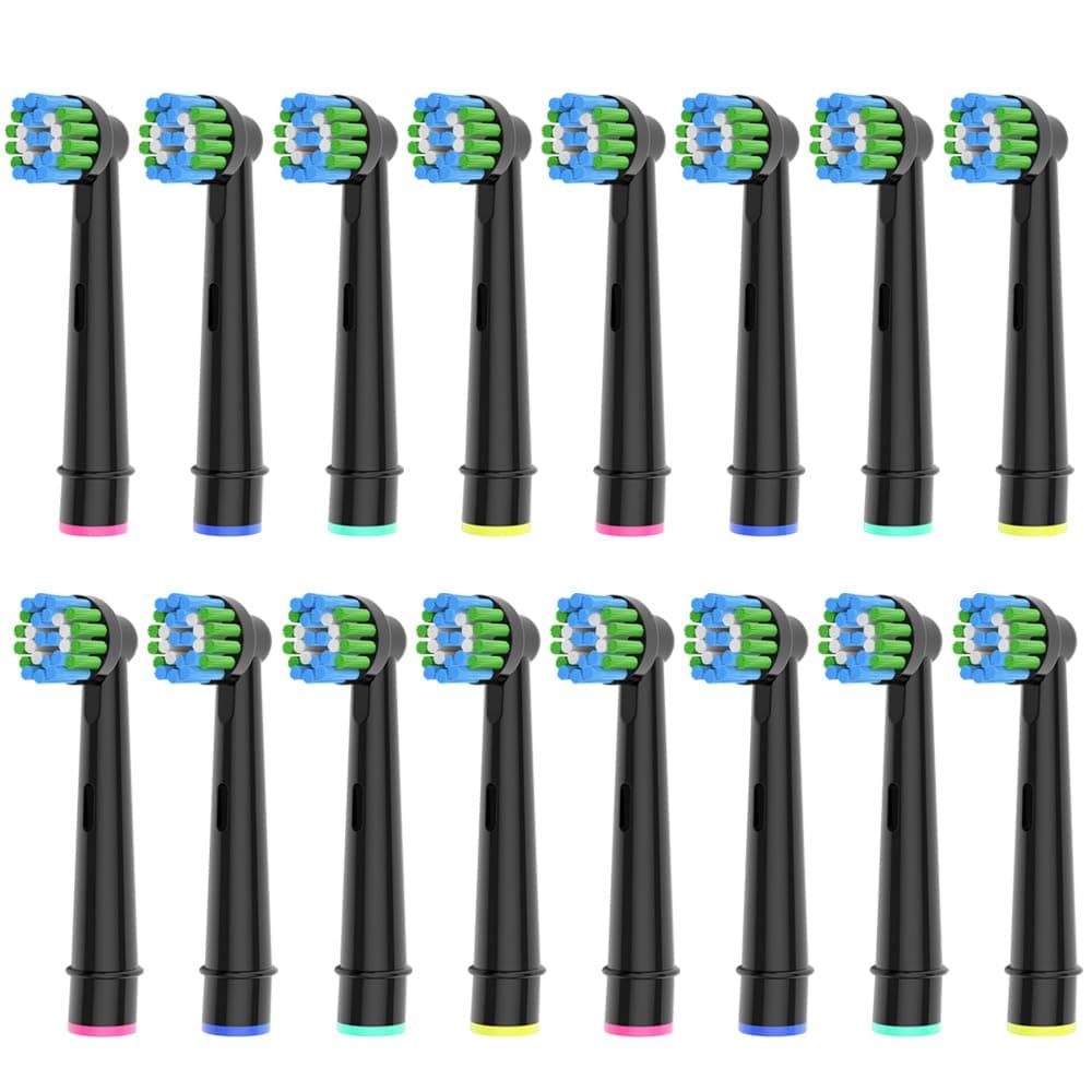 🦷🪥 16 Stück Precision Clean Aufsteckbürsten Kompatibel mit Oral B Elektrische Zahnbürsten, Schwarz 🦷🪥