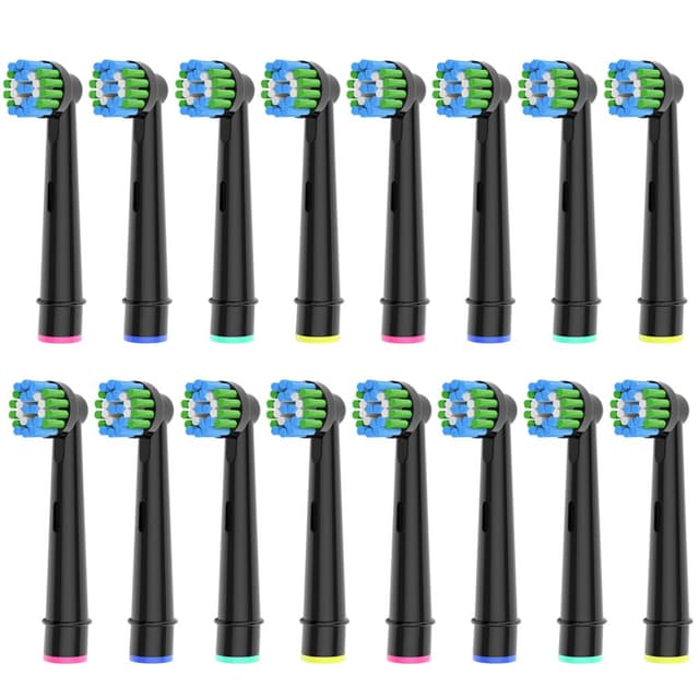 🦷🪥 16 Stück Precision Clean Aufsteckbürsten Kompatibel mit Oral B Elektrische Zahnbürsten, Schwarz 🦷🪥