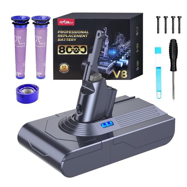 FLYLINKTECH 8.0Ah V8 Akku für Dyson V8: Ersatzbatterie für Staubsauger 🧹🔋