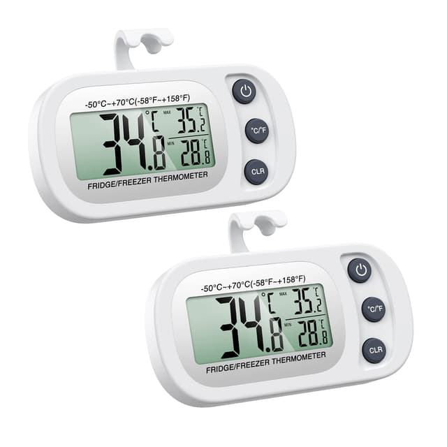 ORIA Kühlschrank Thermometer - 2er Pack 🌡️🏠