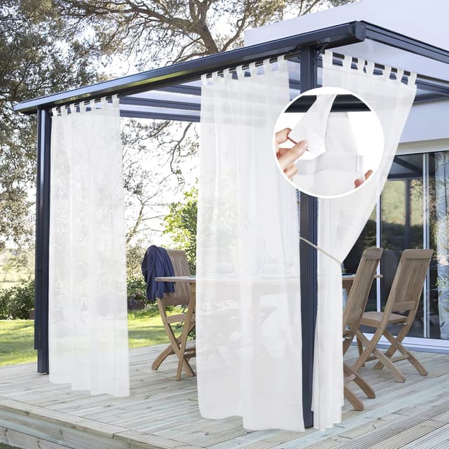 PONY DANCE Outdoor Vorhang Wasserdicht 2er Set H 213 x B 137 cm 🌿🌟