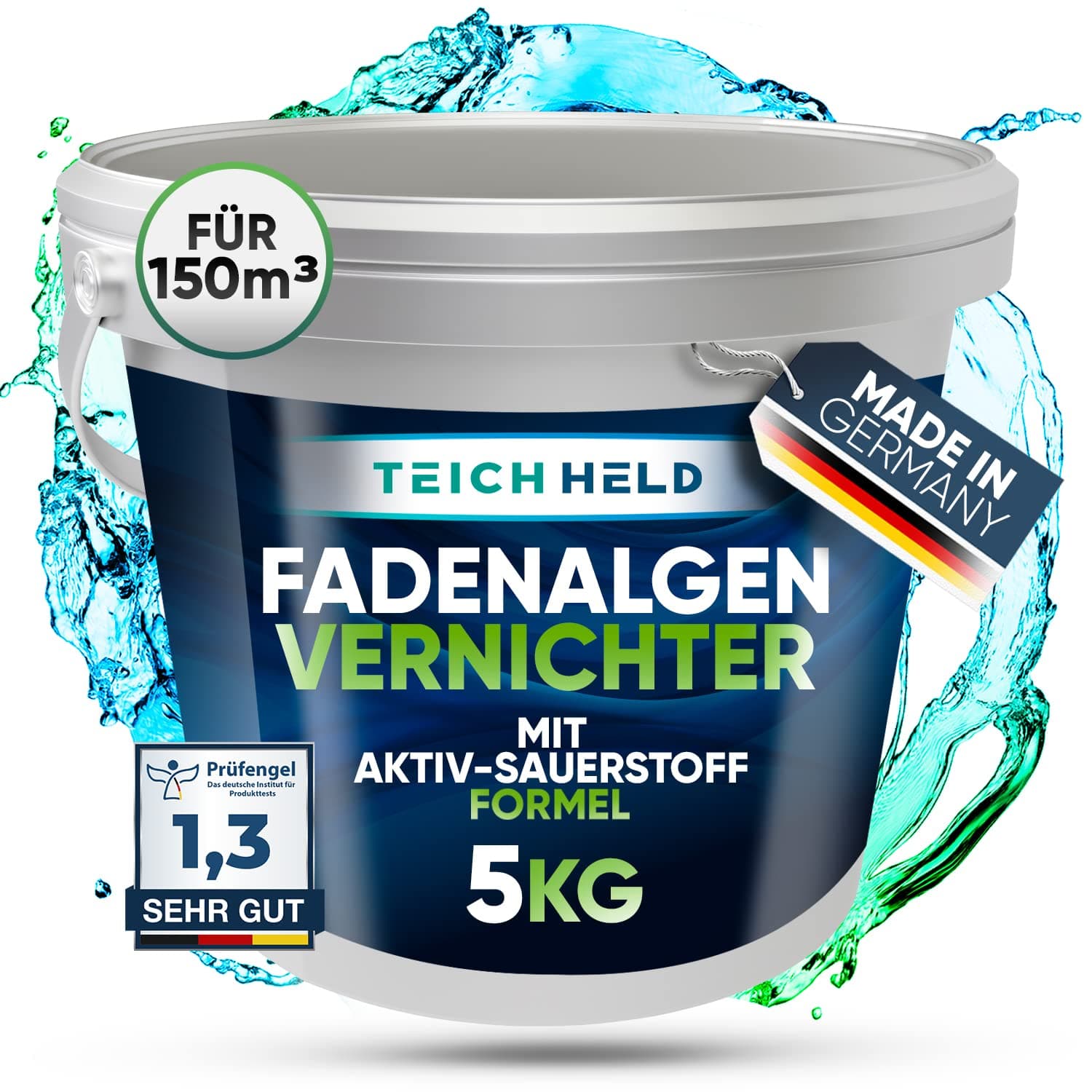 🌿🐟 TeichHeld Fadenalgenvernichter teich 5kg - 360° Schutz für Fische 🐠