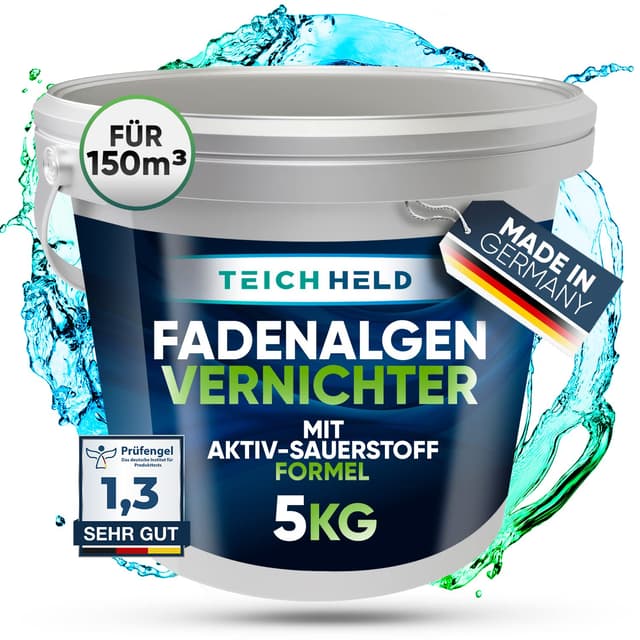 🌿🐟 TeichHeld Fadenalgenvernichter teich 5kg - 360° Schutz für Fische 🐠
