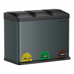 SONGMICS Mülltrennsystem 3 Fächer, 45 Liter Treteimer