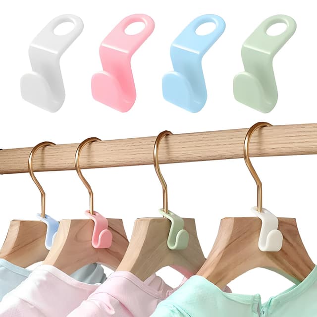 👗👚 SoeUyd 60 Stück Kleiderbügel Platzsparend, Kleiderbügel Verbindungshaken 🌟🛍️