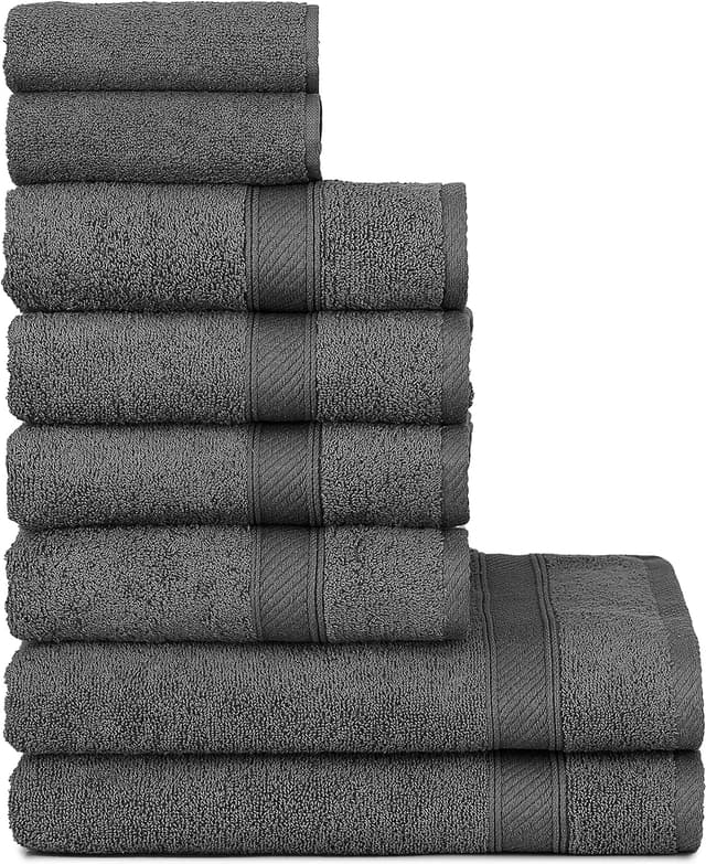 Angebot: nottoc Handtücher Set Grau 8-TLG 🛁🌿