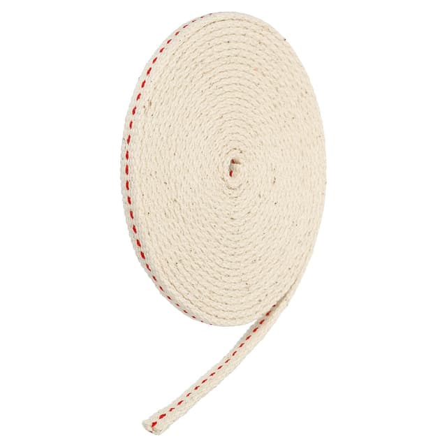 🕯️🔥 Sourcing Map Baumwolle Öllampe Docht Kerzendochte 6mm Flache 3 Meter Rot Masche
