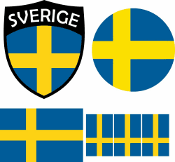 Schweden Aufbügler Wappen Transferbügeln Zum Aufbügeln 6 Stück 🇸🇪👕