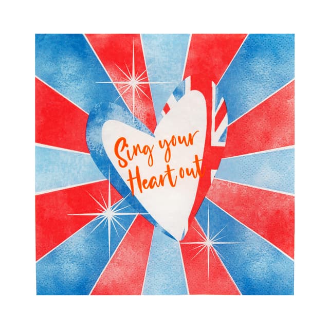 🎤🎉 Talking Tables Eurovision Song Contest Partybrille aus Papier Eurovservietten - Partydeko 2023