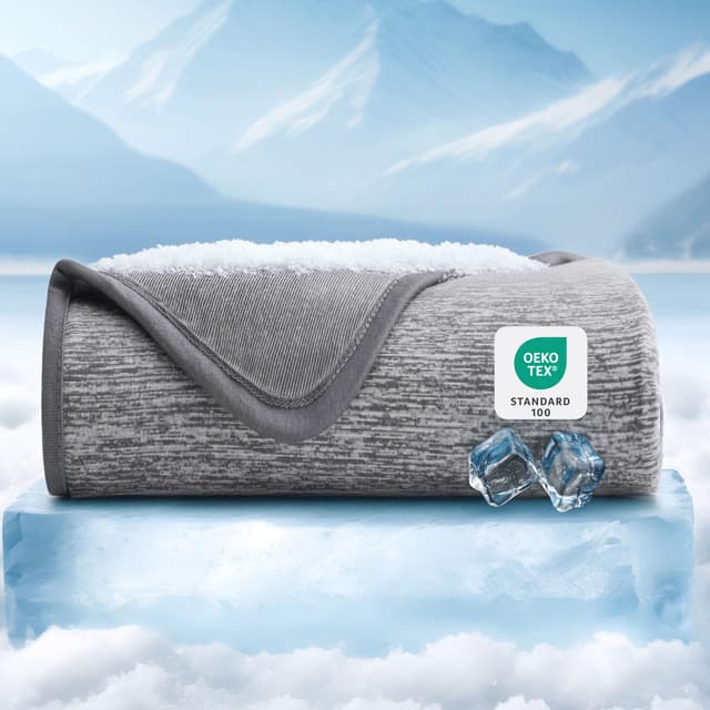 🌬️ BEDSURE Kühldecke für Sommer 150X200cm - Sommerdecke Leichte Kühlfasern Arc-chill Q-Max>0,4, Kühl Decke Selbstkühlende für Heißschläfer Nachtschweiß, Sofadecke Reisedecke, Dunkelgrau Dunkelgrau 150 x 200 cm