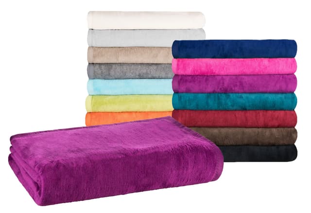 🌙 Moon - Classic Kuscheldecke Übergröße 220x240 cm Brombeere 🌟