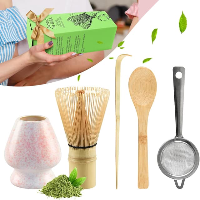 🍵🎁 CHWNIBAY 5-Teiliges Matcha Set in Rosa - Bestes Geschenk für Matcha-Liebhaber 🎁🍵