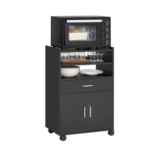 🌟 SoBuy FSB09-SCH Küchenschrank Küchenwagen Rollschrank 🌟