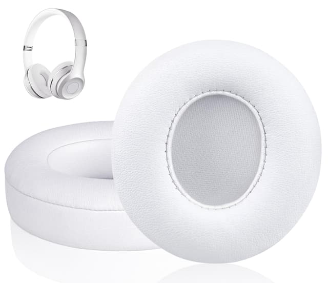 🎧 Link Dream Ersatz Ohrpolster für Beats Solo 3 Solo 2 (Weiß) EP-White - Hochwertige Memory-Schaum Ohrpolster