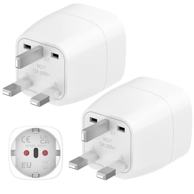 🔌🌍 Adapter England Deutschland Stecker, Reiseadapter UK-2 Stück UK Adapter Steckdose