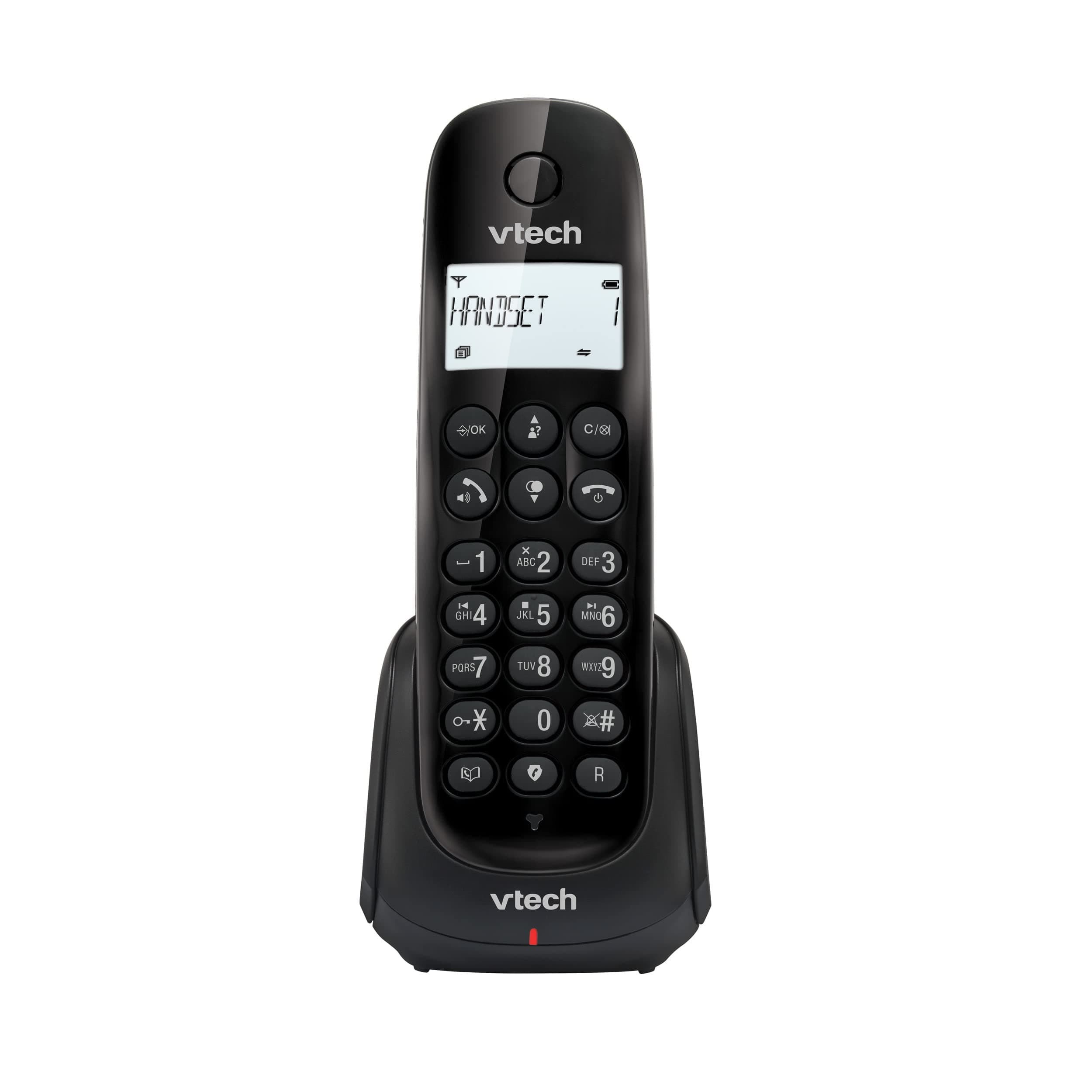 📞🔒 VTech CS1450 DECT Schnurloses Telefon mit Anrufbeantworter Schwarz