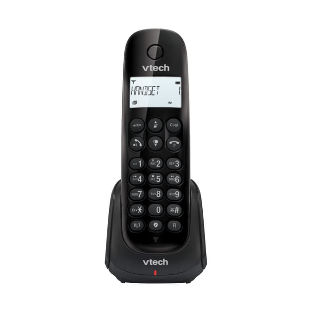 📞🔒 VTech CS1450 DECT Schnurloses Telefon mit Anrufbeantworter Schwarz