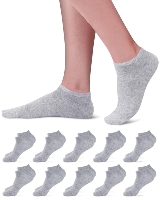 Niorasen Sneaker Socken Herren Damen 39-42 43-46, 10 Paar Baumwolle Kurze Sneakersocken Halbsocken 😎🧦