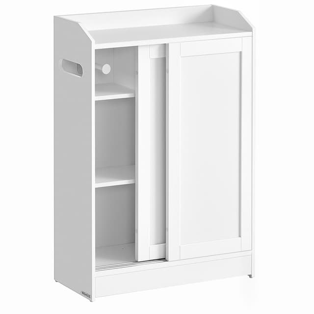 VASAGLE Badezimmerschrank mit Schiebetüren 🚪🧼 - Platzsparend und Geräumig!