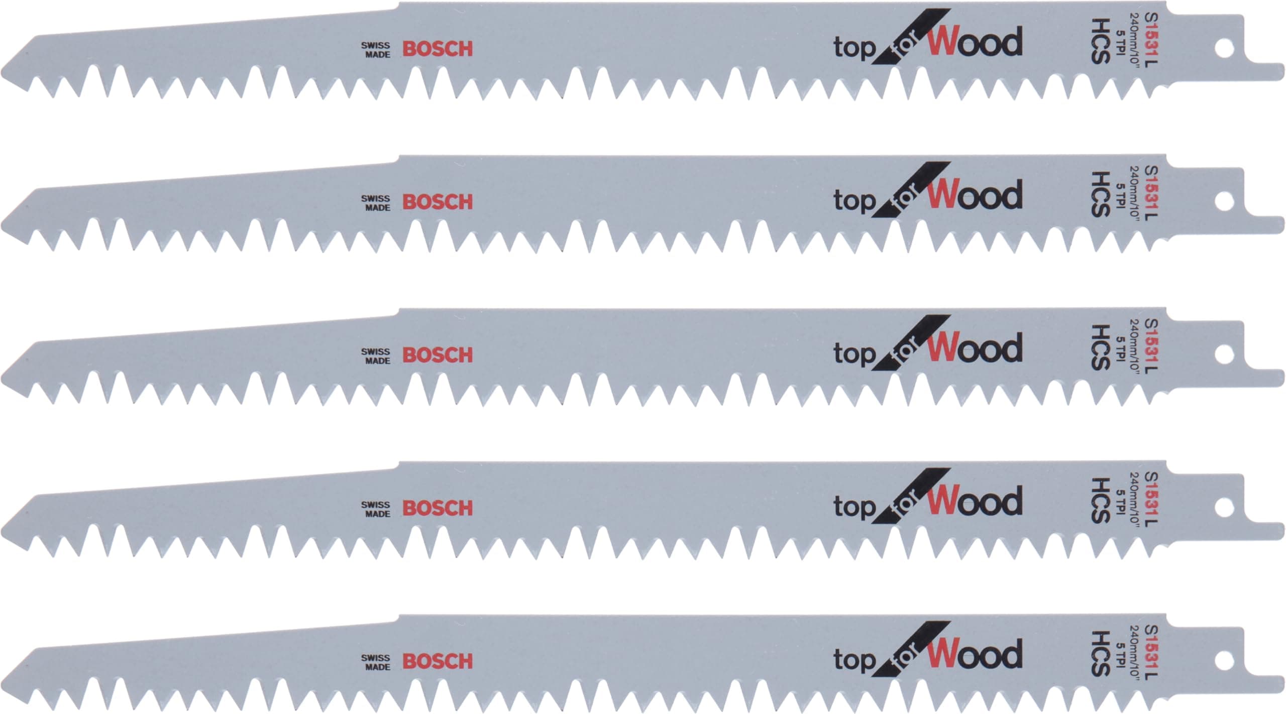 Bosch Zubehör Bosch Professional 5x Säbelsägeblatt S 1531 L 🔪🪵🌳