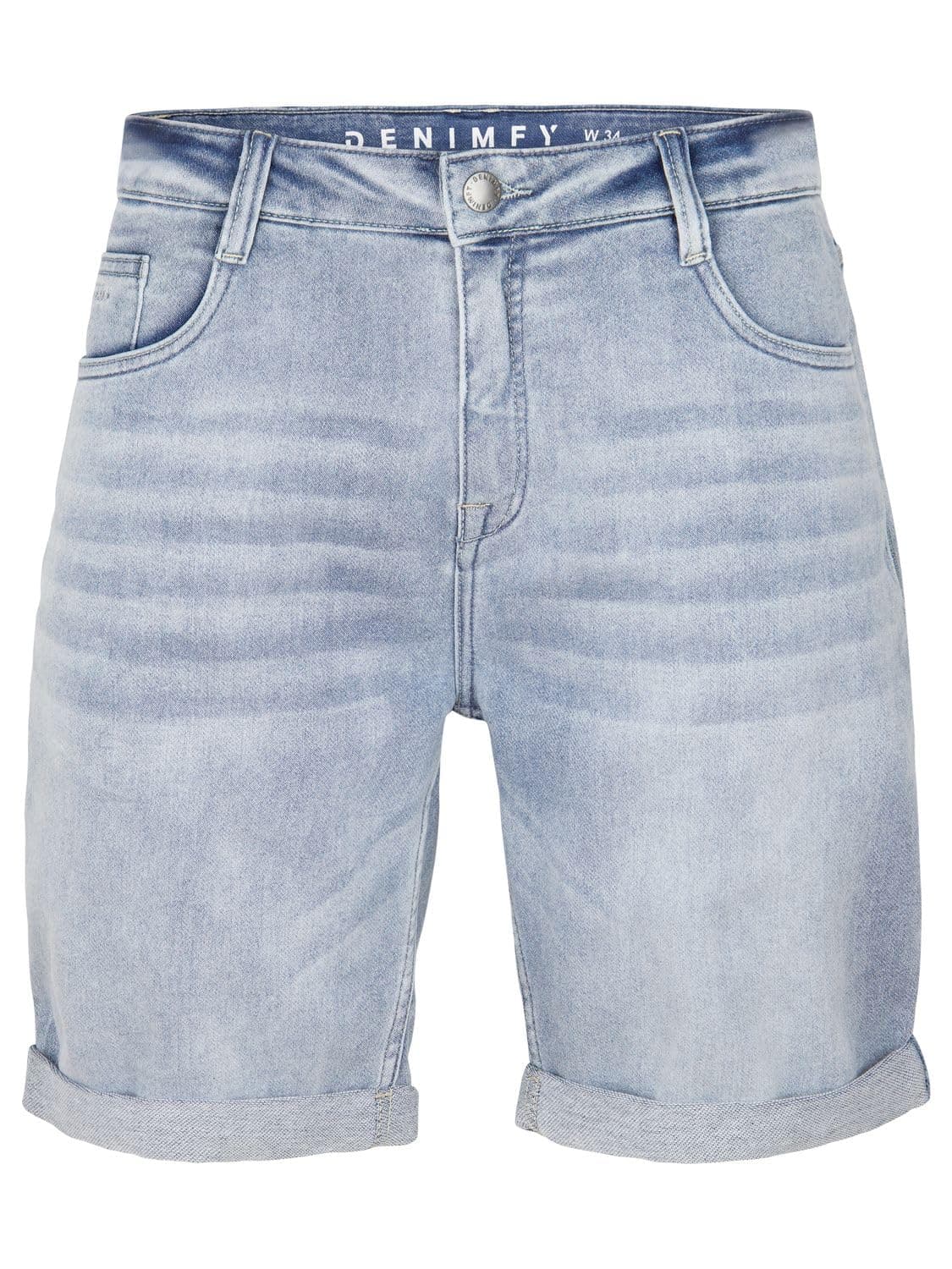 DENIMFY Jeans Shorts Herren Stretch Kurz Regular Fit DFAri Kurze Hosen Sommer Denim Einfarbig Grau Blau 31 32 33 34 36 38 40 42 44 46 38W Light Blue Denim (L114) 🌟