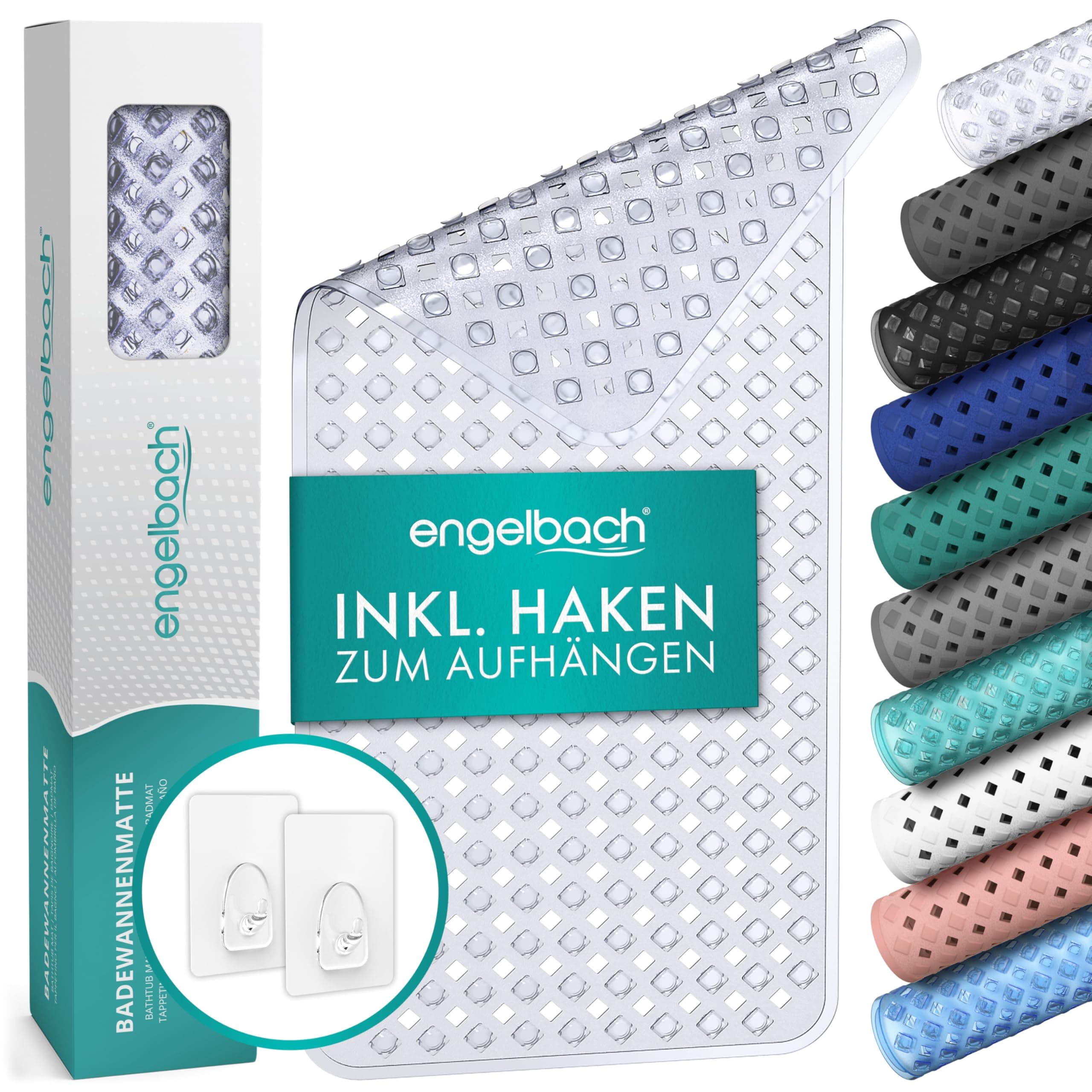 🛁 Engelbach® Badewannenmatte 88x40cm - Rutschfest & Sicher! 🌟