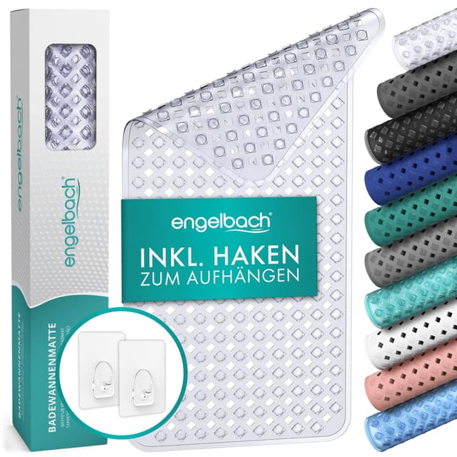 🛁 Engelbach® Badewannenmatte 88x40cm - Rutschfest & Sicher! 🌟