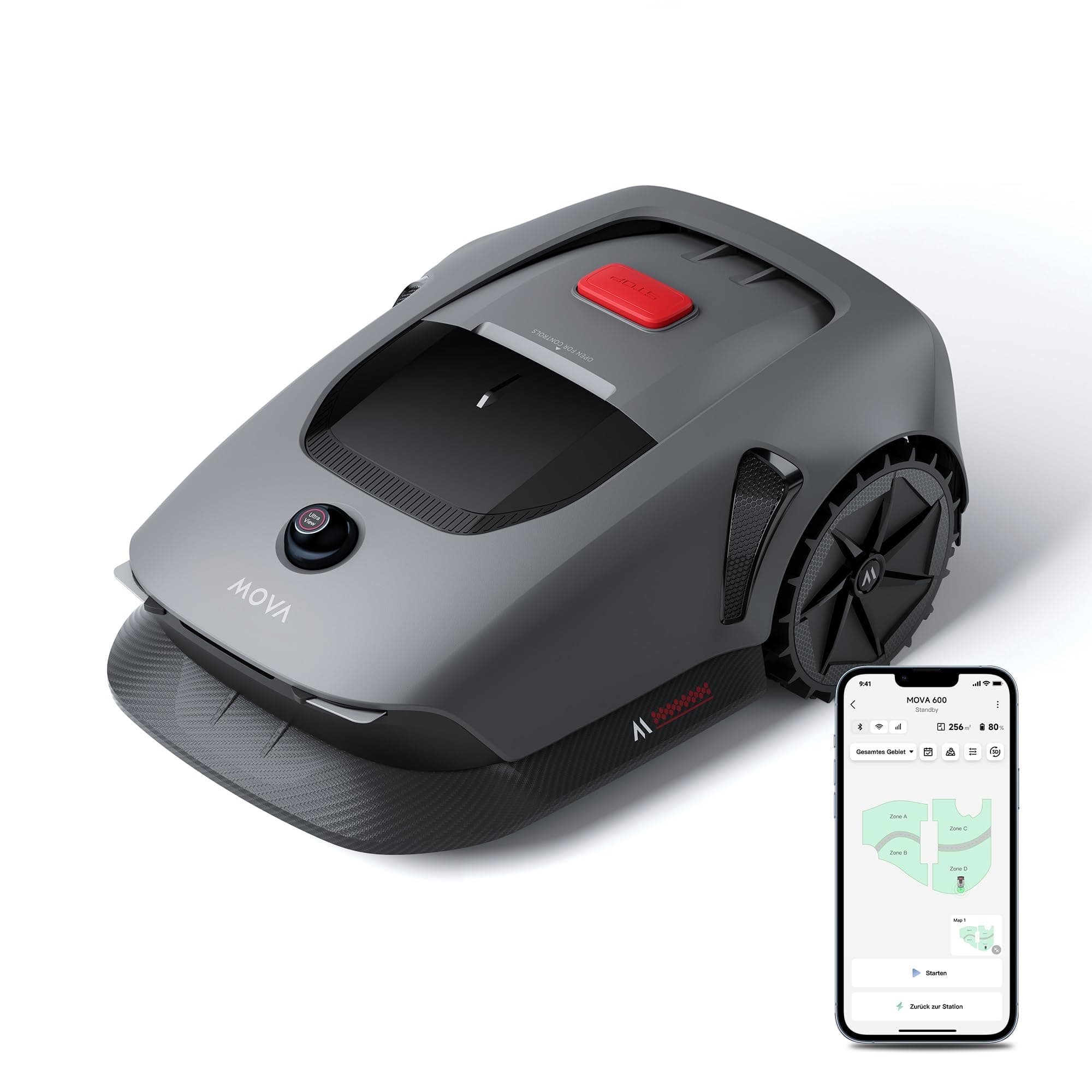MOVA 600 Rasenmäher Roboter 🌿🤖 3D-LiDAR kabellose Einrichtung & genaue Kartierung bis 600 m²