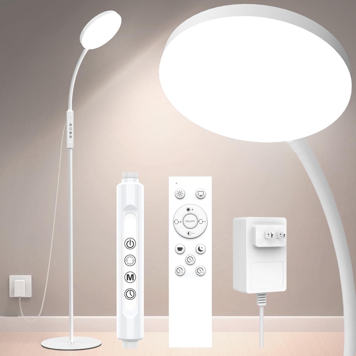 Mojimdo Stehlampe 20000 Lux Tageslichtlampe - Flexible, dimmbare LED Lichttherapielampe 🌞