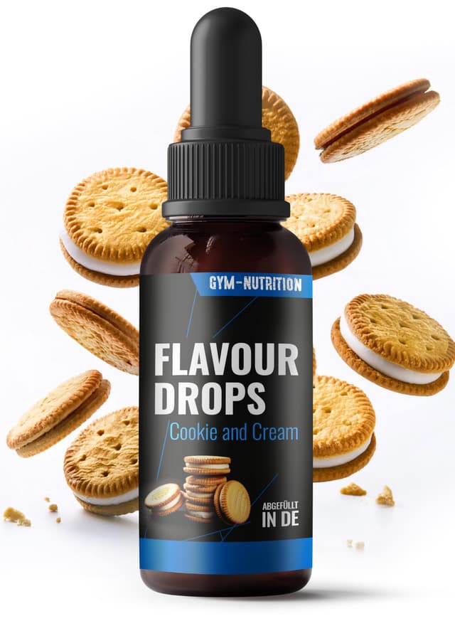 🍪 Flavour Drops Flave Drops OHNE KALORIEN mit Dosierpipette 50ml | Cookies and Cream