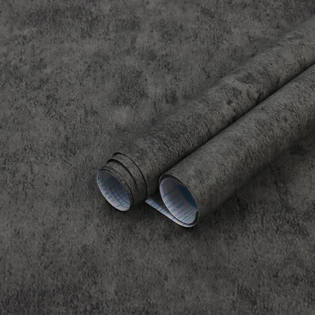 Fiula Selbstklebende Tapete Betonoptik 40x300CM Dunkelgrau Vinyl Wrap