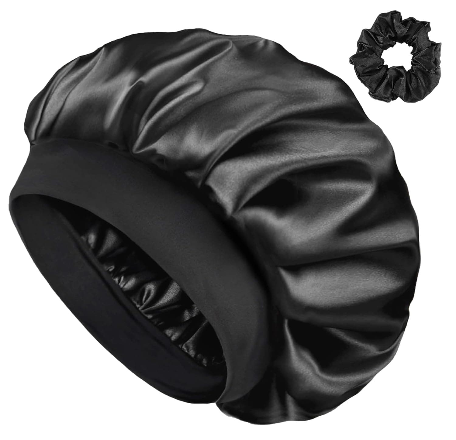 🌙 FOLAI Schlafmütze Satin Bonnet Nacht Schlaf Doppelte für Lockiges Haar 🌟