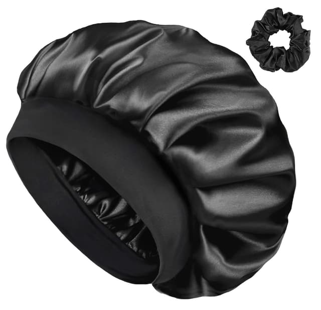 🌙 FOLAI Schlafmütze Satin Bonnet Nacht Schlaf Doppelte für Lockiges Haar 🌟