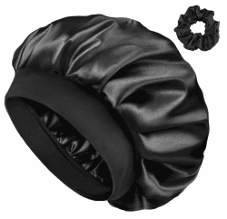 🌙 FOLAI Schlafmütze Satin Bonnet Nacht Schlaf Doppelte für Lockiges Haar 🌟