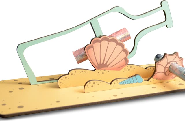 Flaschenpost Geschenk - Flaschenpost 3D-Holzkarte | Geldgeschenke, Flaschenpost Gin, Flaschenpost Geburtstag, Maritim Flaschenpost Glückwunschkarte 💌🎁📝🥳♻️
