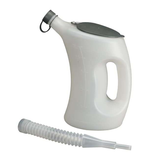 🚗🔧 Carpoint Pressol Ausgusskanne 3L mit Deckel, Kappe und Flexlauf, Grau, Weiß - Sonderangebot!