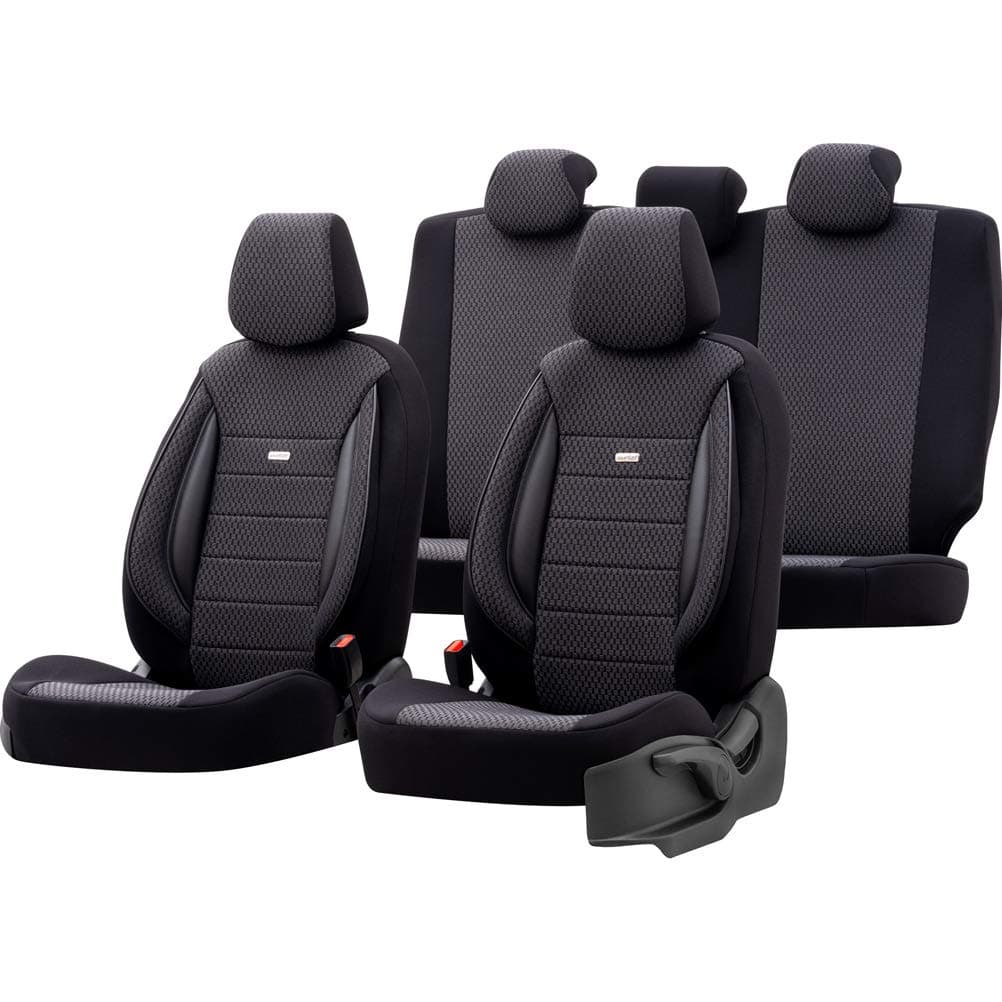 🔥 Angebot: Universelle Stoff Sitzbezüge 'SelectedFit Sports' Schwarz - 11-Teilig