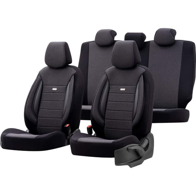 🔥 Angebot: Universelle Stoff Sitzbezüge 'SelectedFit Sports' Schwarz - 11-Teilig