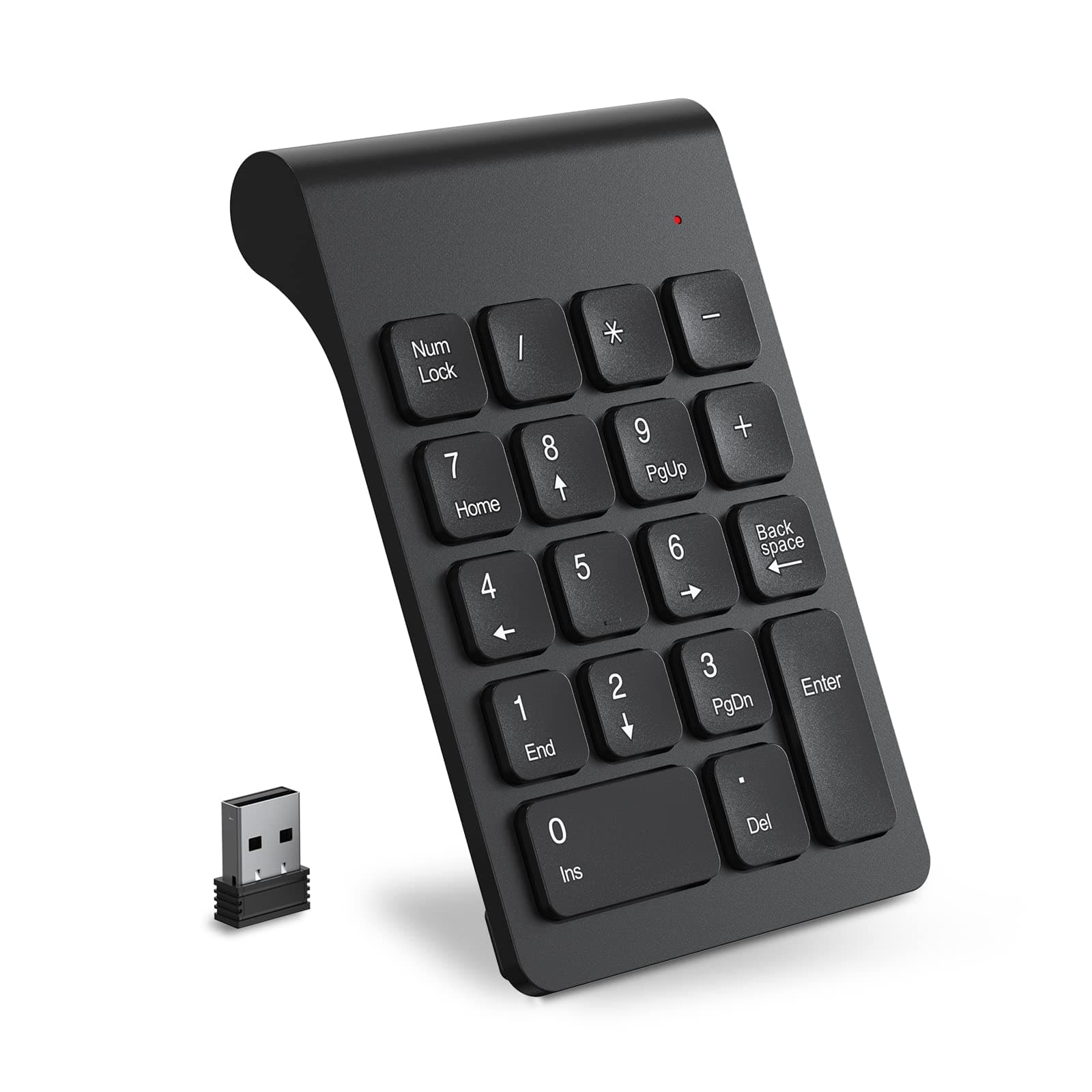 🔢 cimetech Kabelloser Ziffernblock, 2,4 G Tragbarer, Ergonomischer Mini-Nummernblock - deal