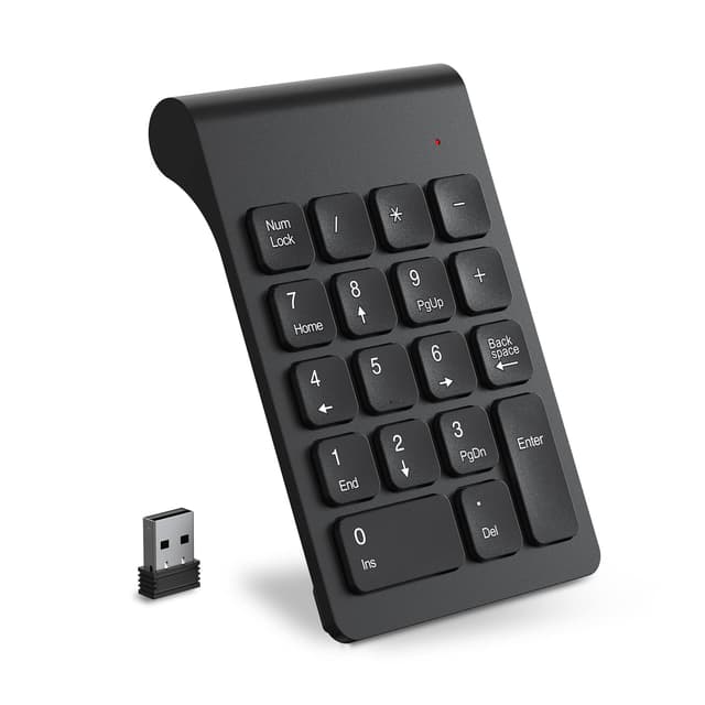 🔢 cimetech Kabelloser Ziffernblock, 2,4 G Tragbarer, Ergonomischer Mini-Nummernblock - deal
