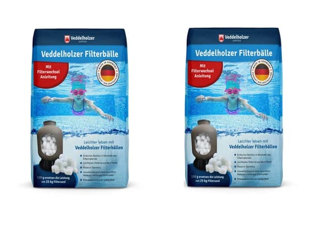 Veddelholzer Pool Filterbälle 🏊‍♂️ ersetzen 50kg Filtersand - Made in Germany