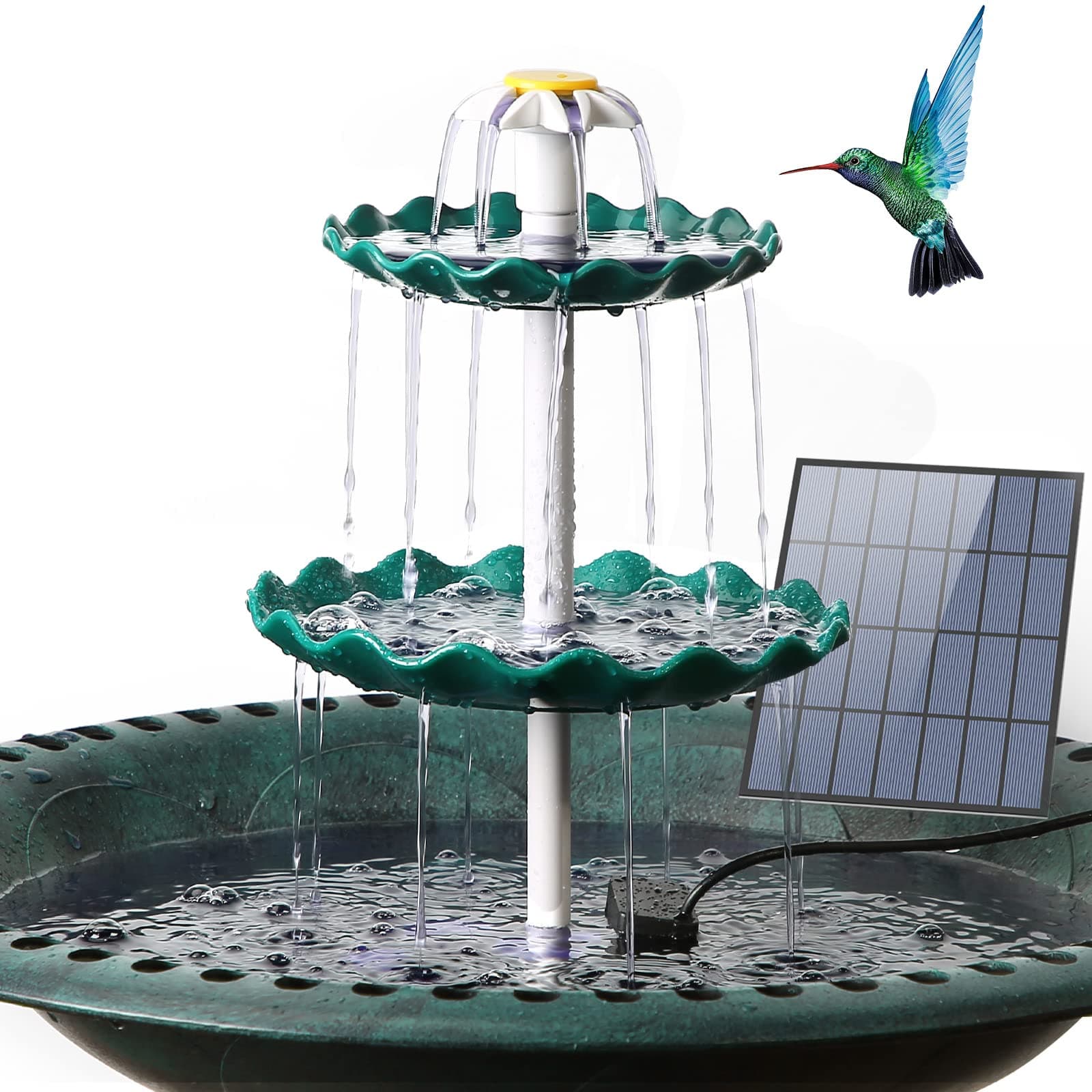 🌞 AISITIN DIY SolarBrunnen & Vogeltränke Set 🐦🌿
