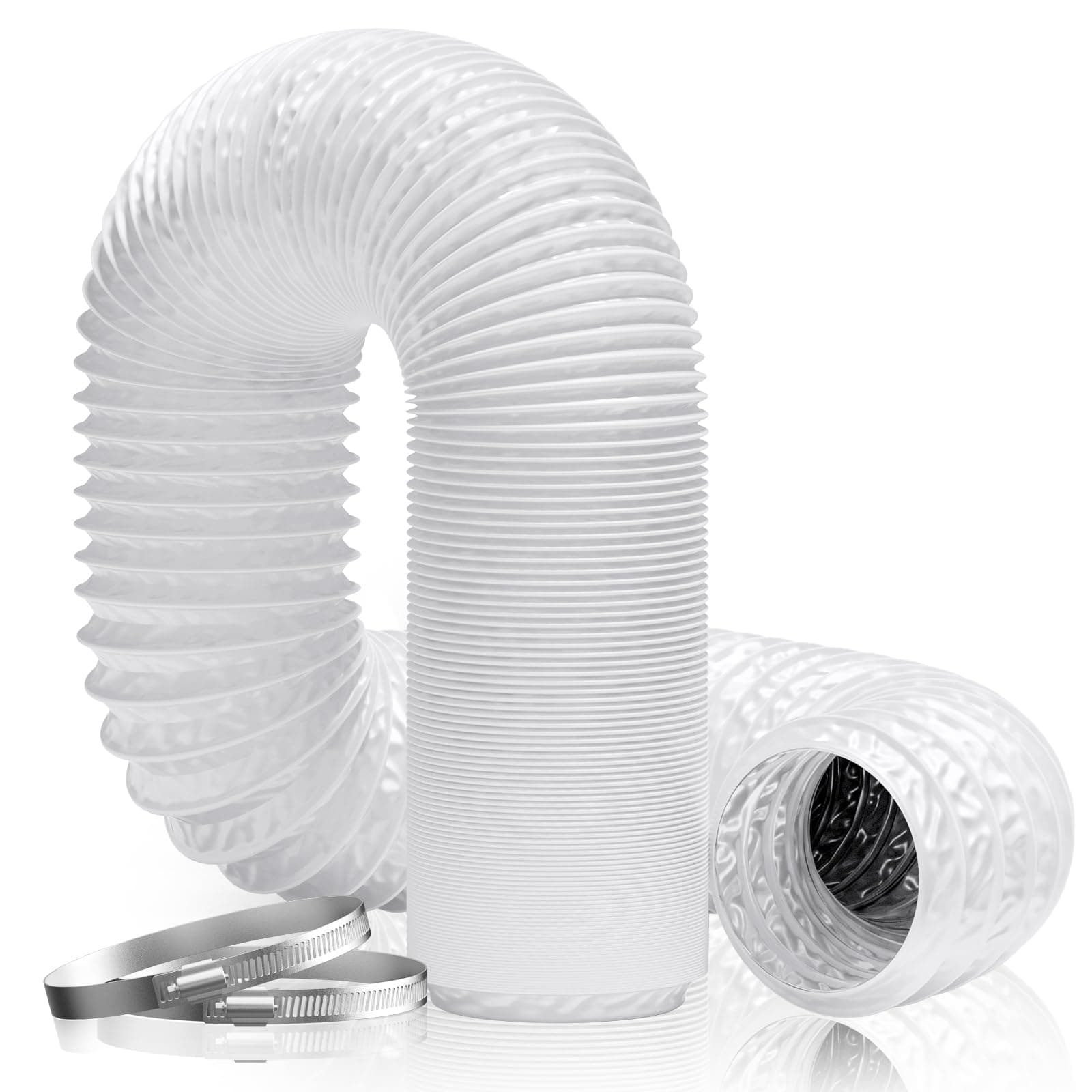 Hon&Guan ø150mm Abluftrohr, 2,5m PVC Alurohr Flex-Schlauch 🌬️