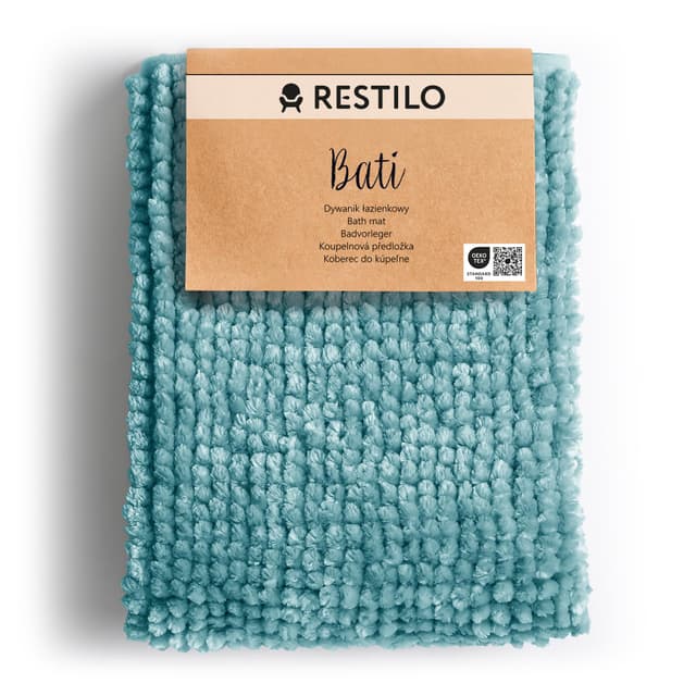 🛁🌟 RESTILO Badematte 70 x 120 cm Türkis - Badteppich rutschfest